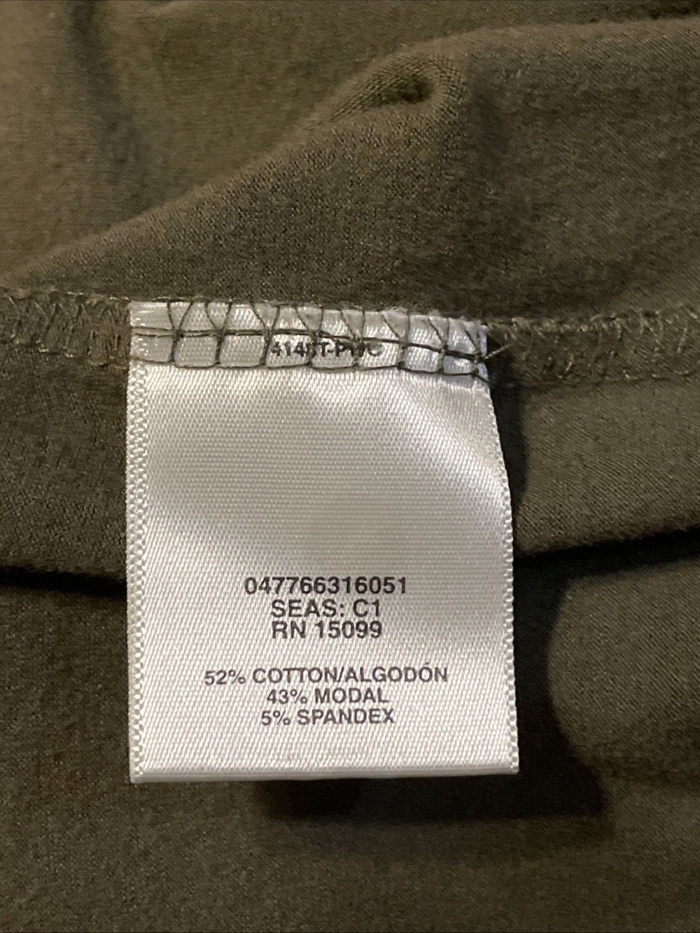 Covington women's olive green scoop neck t-shirt - Picture 4 of 4